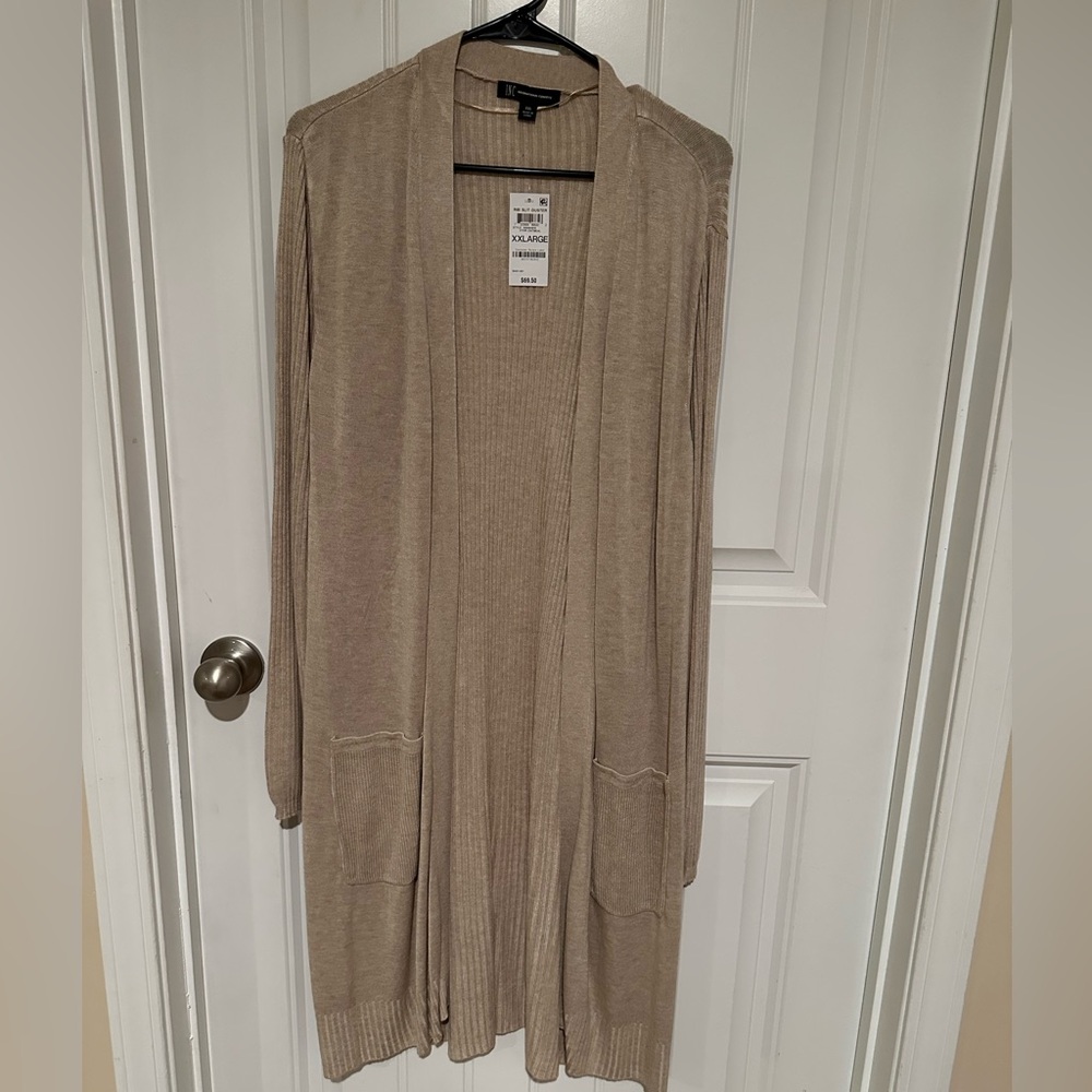 INC International Concepts long sweater cardigan, size XXL